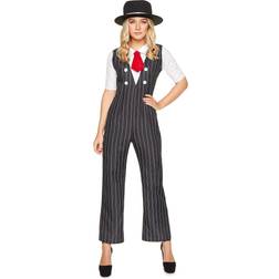 Vegaoo Karnival 81227 1920's Gangster Girl Costume, Women, Black, Extra Large