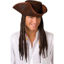 Vegaoo Cappello Pirata con Dreadlocks Eco