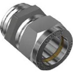 Overgang 3/8"-10 mm med nippel forkromet