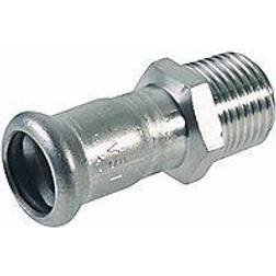 VSH rustfri press overgang med nippel 76,1 mm x 2.1/2'' M-bakke