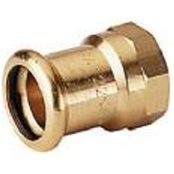 Sanha kobber Cu press overgang 1/2'' x 18 mm med indvendigt gevind og muffe