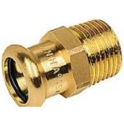 Sanha kobber Cu press overgang 1'' x 28 mm med udvendigt gevind og muffe