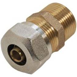 Roth overgang 16 mm x 3/4" nippel, rødgods