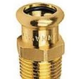 Sanha kobber Cu press overgang 1/2'' x 15 mm med udvendigt gevind og muffe