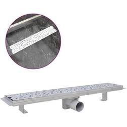 vidaXL Doucheafvoer rechthoekig bubbel 630x140 mm roestvrij staal