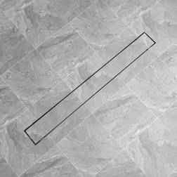 vidaXL Linear Shower Drain 1030x140 mm Stainless Steel