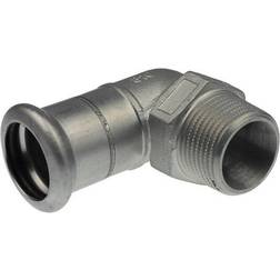 VSH bøjning 90° muffe/nippel 15 mm X 1/2 syrefast