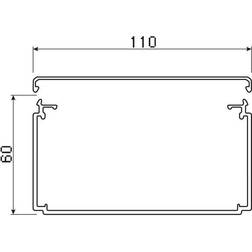 Hager LF6011007030 Cable duct Wiring duct (L x W x H) 2000 x 110 x 60 mm 1 pc(s) Stone grey