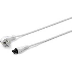 MicroConnect Strømkabel IEC 60320 C5 til CEE 7/7 (han) vinklet 1.8 m hvid