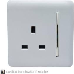 Trendi Switch Trendi 1 Gang, 13 Amp Switched Socket Silver