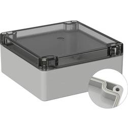 TRU Components TC-9065464 Universalkabinet 122 x 120 x 55 Polykarbonat Gråhvid (RAL 7035) 1 stk