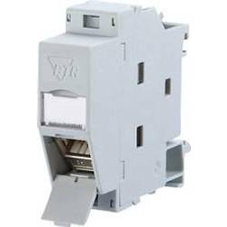 Metz BTR network socket for DIN rail mounting CAT 6A 180°
