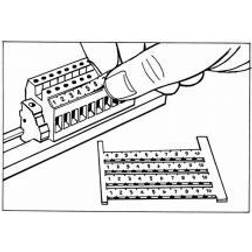 Weidmüller 473460101 Dekafix 5 FW 101-150 KlemmenMarkierer Karte LxB: 5X5mm weiss