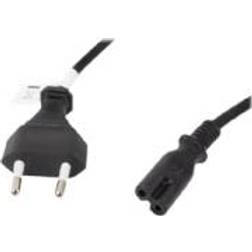 Lanberg CEE 7/16 IEC 320 C7 euro radio power cord 3m VDE black