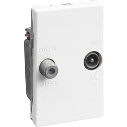 Schneider Electric FUGA antenneudtag for TV/Data-returvej (TD241E) 1½ modul, hvid