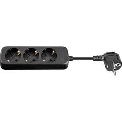 Pro Power Socket x3 Bk 1.5m