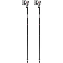 Leki Bastoni Sci Carbon 3d Black-grey-white-red