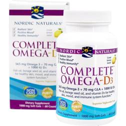 Nordic Naturals Complete Omega-D3, 565mg Lemon 60 softgels