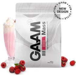 GAAM 100% MASS Premium, 1 kg, Gainer, Raspberry Milkshake