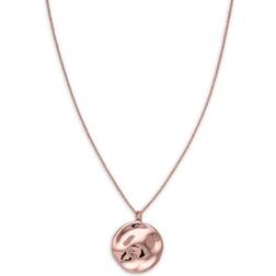 Rosefield Textured Coin Necklace - Rose Gold