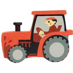 Tender TL4833 Traktor orange Holzfigur