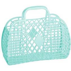 Retro Basket, Large Mint Sun Jellies