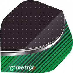 Bull's Metrixx Flights 3 delar svart rosa Black, Green