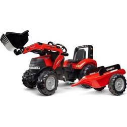 Falk CASE IH Puma 240CVX Pedal traktor til børn m/Frontskovl Trailer