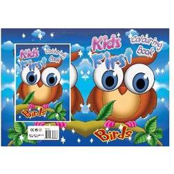 Målarbok A4 Kids First Birds 789853