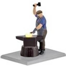 Viessmann H0 Blacksmith with glowing iron (moving hammer) Painted