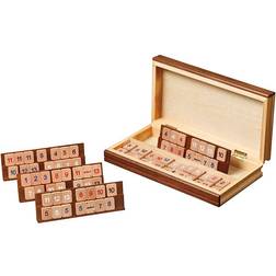 Philos 3612 Domino Game Rummy Book Form, Light Brown