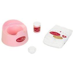 Klein Theo 1689 Baby Coralie chamber pot set Incl. chamber pot, nappy and powder box Toys for children aged 3 and over