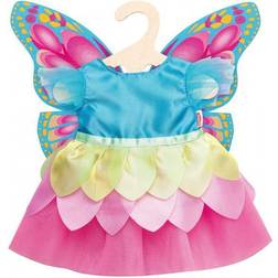 Heless 2030 Fairy Dress for Dolls Butterfly Size 35-45cm, Multi-Coloured