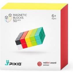 PIXIO 50 Magnetiske Blokke 6 Farver