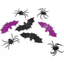 Amscan lekset Creepy Animals junior 5 cm svart/lila 8 delar