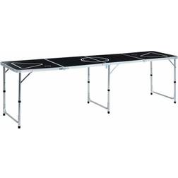 vidaXL Kokoontaittuva beer pong -pöytä 240 cm musta