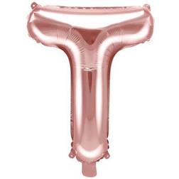 PartyDeco Folie ballong BOKSTAVER Rosaguld, 35 cm T