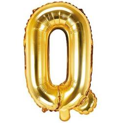 PartyDeco Letter Balloons 'Q' 35 cm Gold