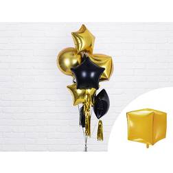 PartyDeco Guld Folie Ballon, Firkantet