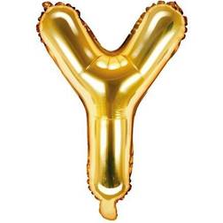 PartyDeco Letter Balloons 'Y' 35 cm Gold