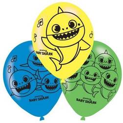 Amscan 6 Ballons Baby Shark Jaune