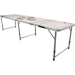 Mesa De Beer Pong Plegable 2,4m Superficie Mdf Impermeable En Aluminio Elegante