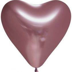 Ballon Hjerte Mirror Rosegold