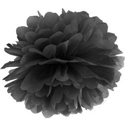 PartyDeco Sort papir pompom, 35 cm