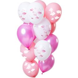 Folat Ballonnen 'It's a Girl' Roze Premium