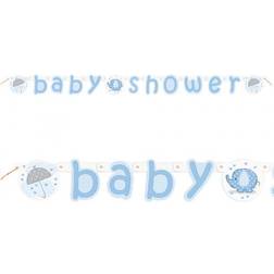 Unique Blue Elephant Boy Baby Shower Banner 5.24ft