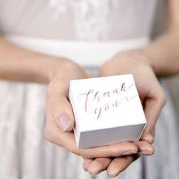 PartyDeco Presentboxar Thank You Vit 10-pack
