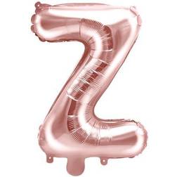 PartyDeco Bogstav Ballon Rosegold Z 35 cm