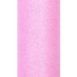 PartyDeco tulle pailleté rose clair 15cmx9m TIUG15-081 Rose