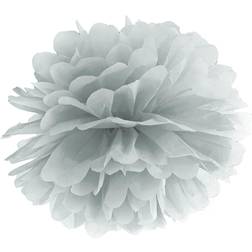 PartyDeco Sølv papir pompom, 25 cm